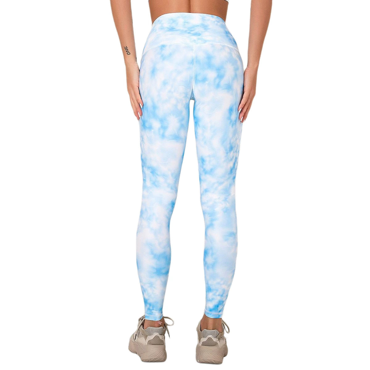 ! Export Fashion Digital Print Tie-Dyed Hip-Lifting Yoga Pants Sports Running Fitness Pants Yoga Clothes for Women