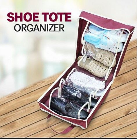 SHOE TOTE - Portable Shoes Travel Storage Bag Organizer